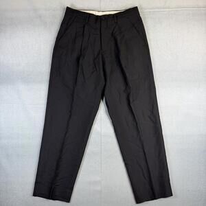 Supreme NYC Pleated Trousers Mens 30 Black Tapered Streetwear Dress Pants